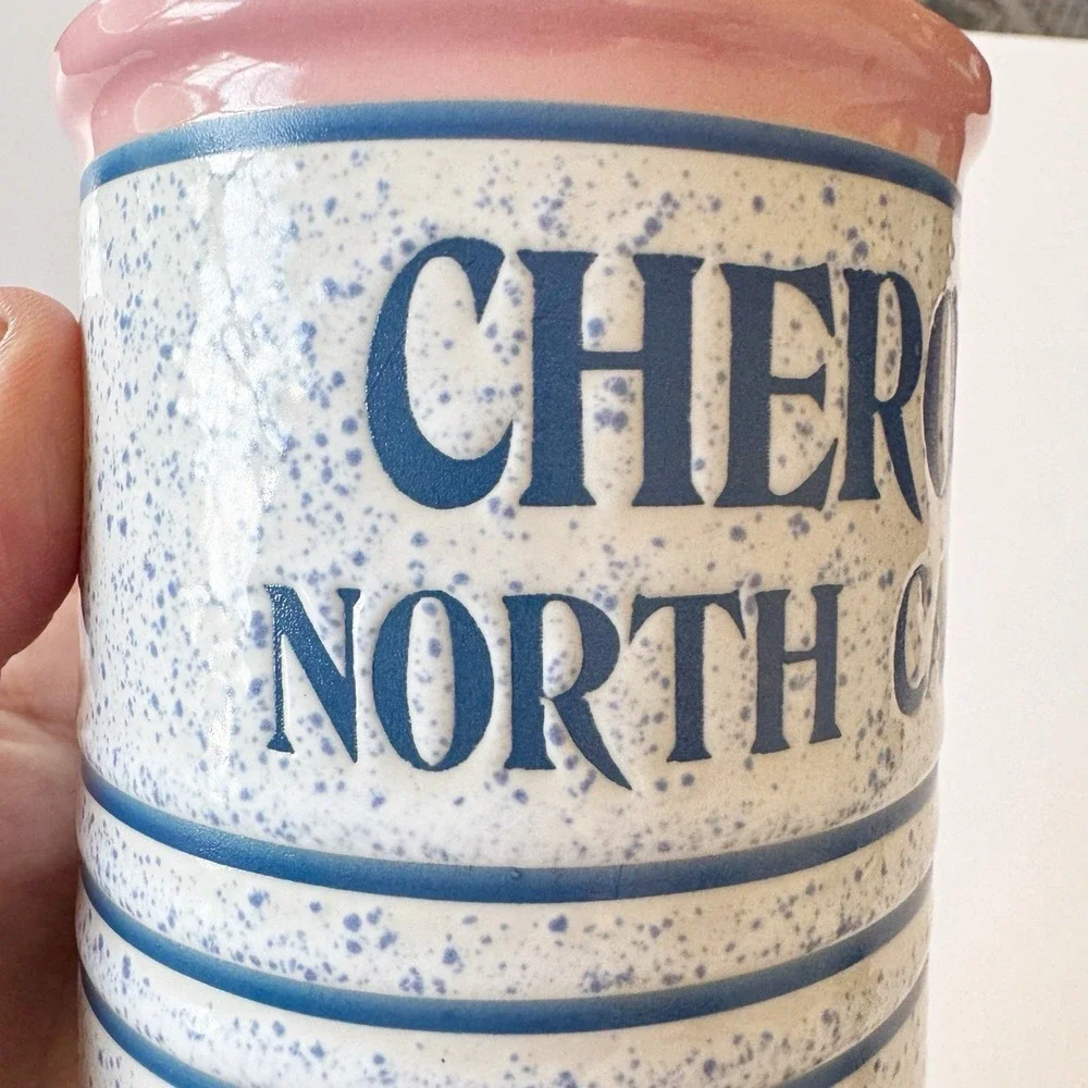 Cherokee North Carolina Ceramic Coffee Mug Tea Cup Retro 80s Theme Souvenir NC